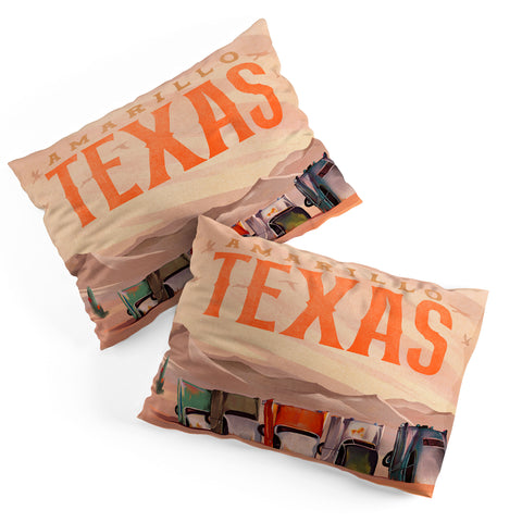 The Whiskey Ginger Amarillo Texas Vintage Travel Pillow Shams