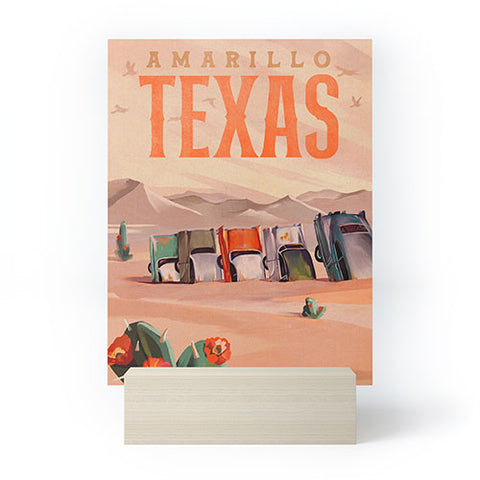 The Whiskey Ginger Amarillo Texas Vintage Travel Mini Art Print