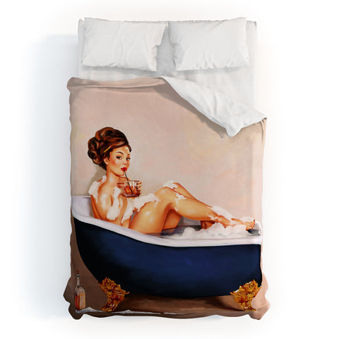 The Whiskey Ginger Bathtub Whiskey Cute Vintage Duvet Cover