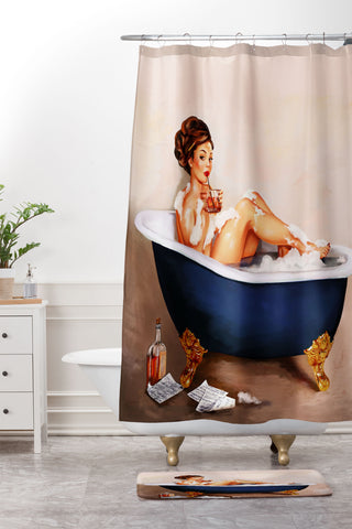 The Whiskey Ginger Bathtub Whiskey Cute Vintage Shower Curtain And Mat
