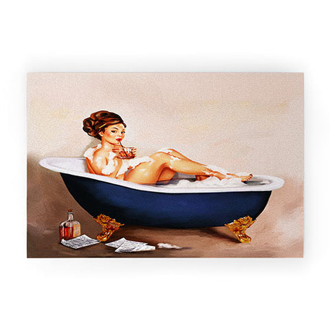 The Whiskey Ginger Bathtub Whiskey Cute Vintage Welcome Mat