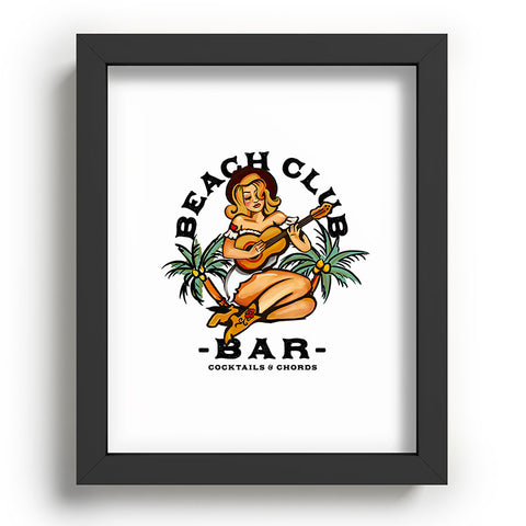 The Whiskey Ginger Beach Club Bar Tropical Recessed Framing Rectangle