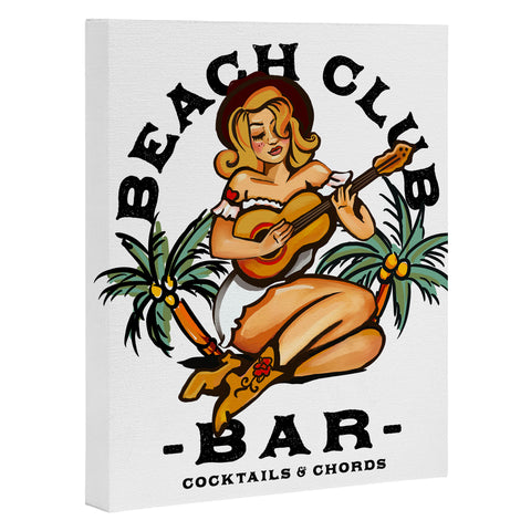 The Whiskey Ginger Beach Club Bar Tropical Art Canvas