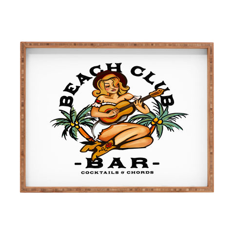 The Whiskey Ginger Beach Club Bar Tropical Rectangular Tray