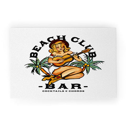 The Whiskey Ginger Beach Club Bar Tropical Welcome Mat