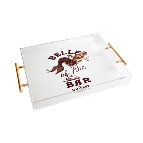 The Whiskey Ginger Belle Of The Bar Pinup Mermaid Acrylic Tray