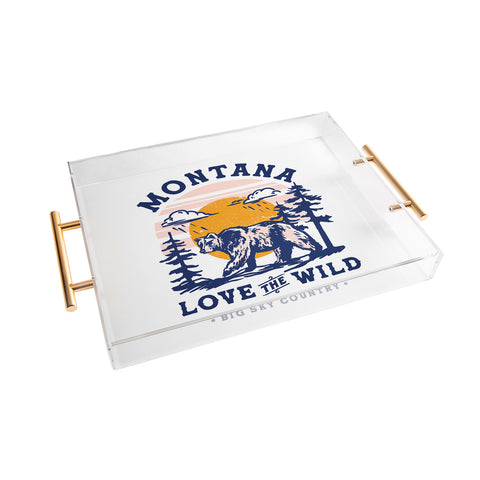 The Whiskey Ginger Big Sky Country Montana Love Acrylic Tray