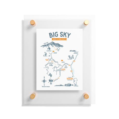 The Whiskey Ginger Big Sky Montana Hiking Recreation Floating Acrylic Print