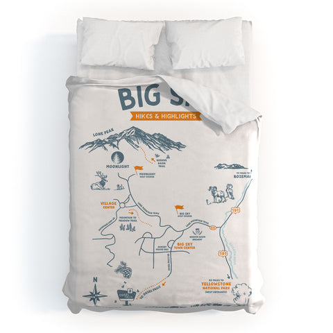 The Whiskey Ginger Big Sky Montana Hiking Recreation Duvet Cover
