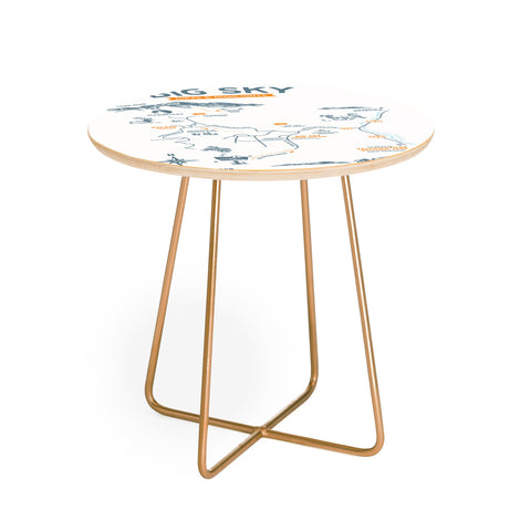 The Whiskey Ginger Big Sky Montana Hiking Recreation Round Side Table