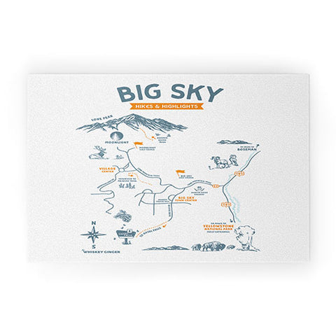 The Whiskey Ginger Big Sky Montana Hiking Recreation Welcome Mat