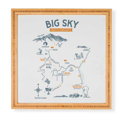 The Whiskey Ginger Big Sky Montana Hiking Recreation Framed Wall Art