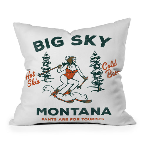 The Whiskey Ginger Big Sky Montana Pants Outdoor Throw Pillow