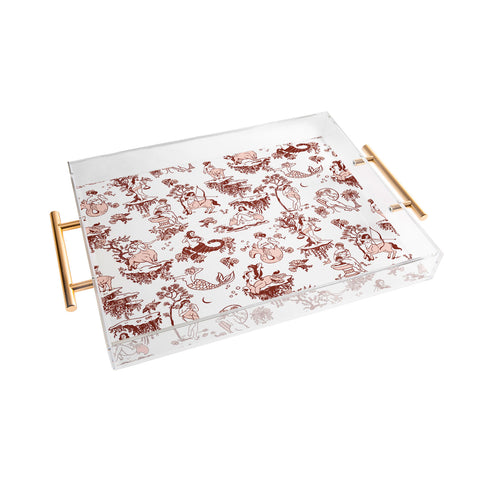 The Whiskey Ginger Classic Ruby Pink Zodiac Acrylic Tray