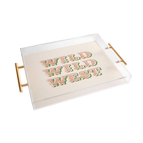 The Whiskey Ginger Cool Retro Red Green Wild Wild Acrylic Tray