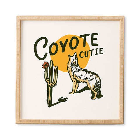 The Whiskey Ginger Coyote Cutie Framed Wall Art