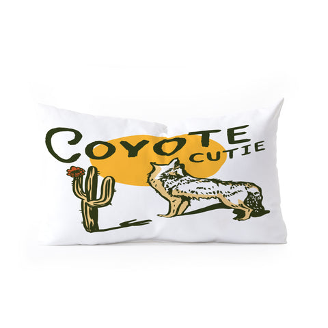 The Whiskey Ginger Coyote Cutie Oblong Throw Pillow