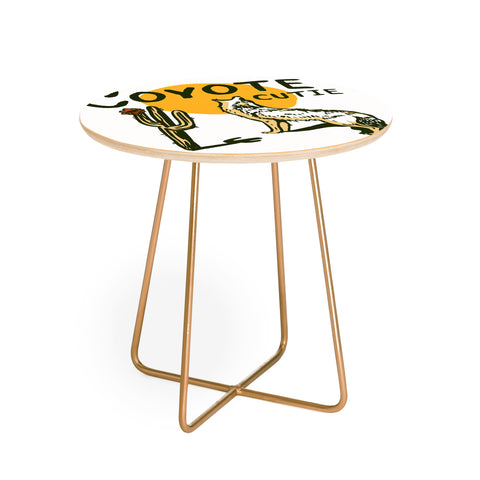 The Whiskey Ginger Coyote Cutie Round Side Table