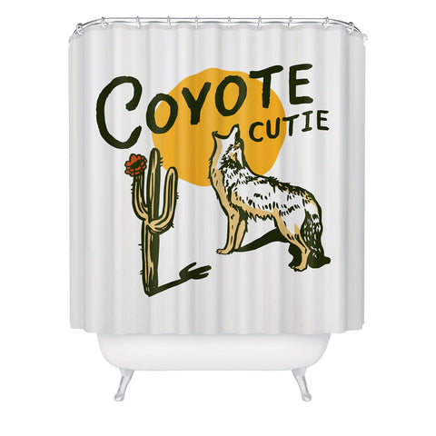 The Whiskey Ginger Coyote Cutie Shower Curtain