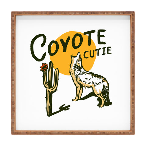 The Whiskey Ginger Coyote Cutie Square Tray
