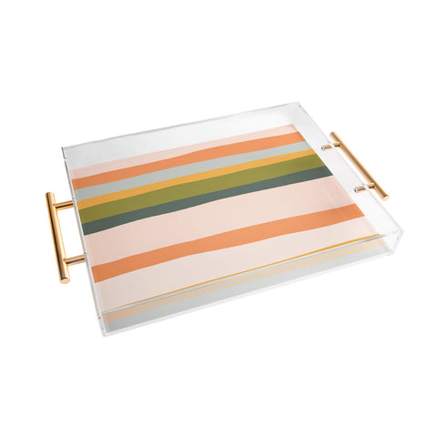 The Whiskey Ginger Dreamy Stripes Colorful Fun Acrylic Tray