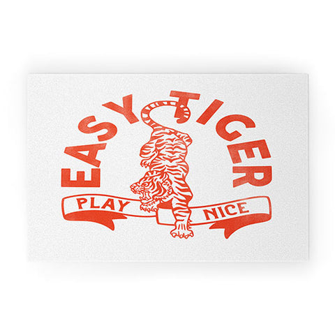 The Whiskey Ginger Easy Tiger Play Nice Cute Fun Welcome Mat