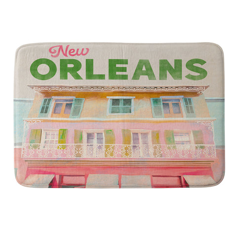The Whiskey Ginger New Orleans French Quarter Memory Foam Bath Mat
