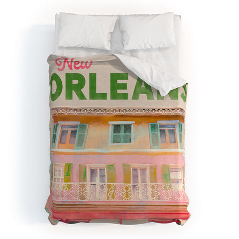 The Whiskey Ginger New Orleans French Quarter Duvet Cover