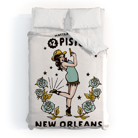 The Whiskey Ginger New Orleans Louisiana Cowgirl Duvet Cover