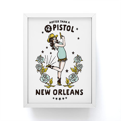 The Whiskey Ginger New Orleans Louisiana Cowgirl Framed Mini Art Print
