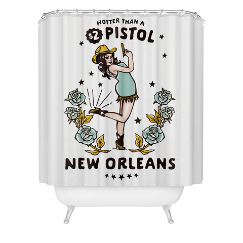 The Whiskey Ginger New Orleans Louisiana Cowgirl Shower Curtain