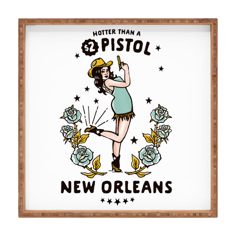 The Whiskey Ginger New Orleans Louisiana Cowgirl Square Tray