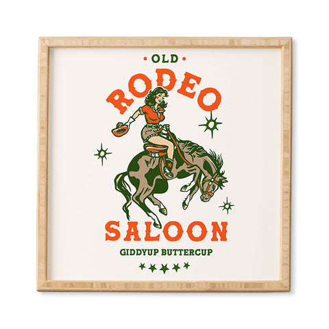 The Whiskey Ginger Old Rodeo Saloon Giddy Up Buttercup Framed Wall Art