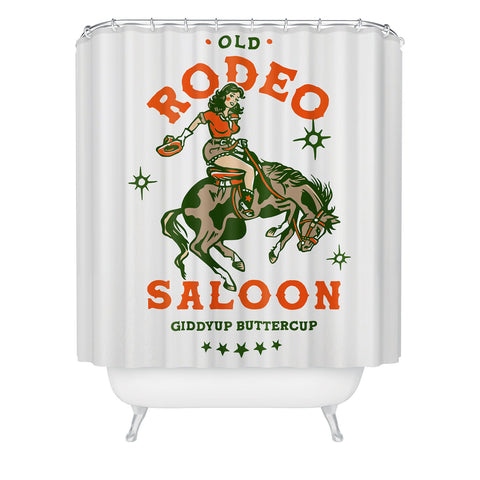 The Whiskey Ginger Old Rodeo Saloon Giddy Up Buttercup Shower Curtain
