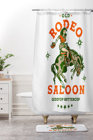 The Whiskey Ginger Old Rodeo Saloon Giddy Up Buttercup Shower Curtain And Mat