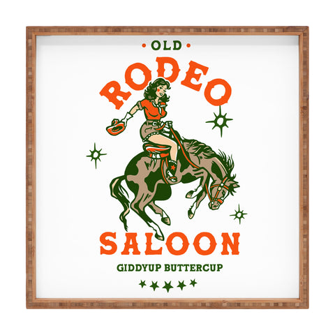 The Whiskey Ginger Old Rodeo Saloon Giddy Up Buttercup Square Tray