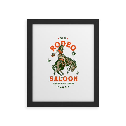 The Whiskey Ginger Old Rodeo Saloon Giddy Up Buttercup Framed Art Print