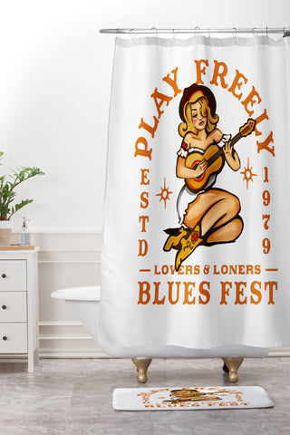 The Whiskey Ginger Play Freely Lovers and Loners Shower Curtain And Mat