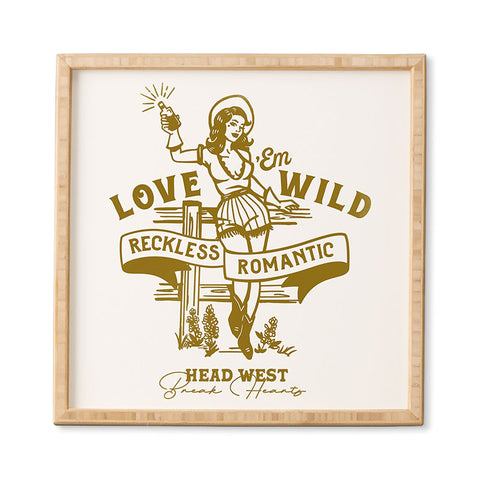 The Whiskey Ginger Reckless Romantic Cowgirl Framed Wall Art