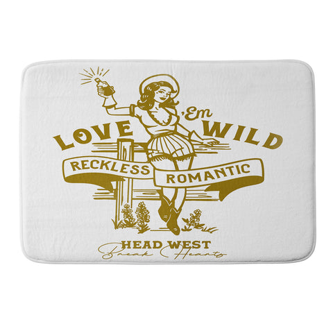 The Whiskey Ginger Reckless Romantic Cowgirl Memory Foam Bath Mat