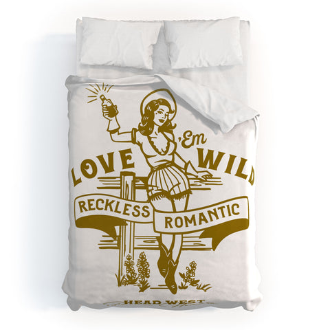 The Whiskey Ginger Reckless Romantic Cowgirl Duvet Cover