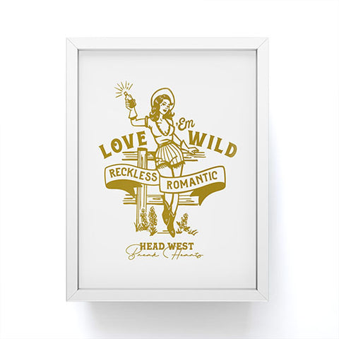 The Whiskey Ginger Reckless Romantic Cowgirl Framed Mini Art Print
