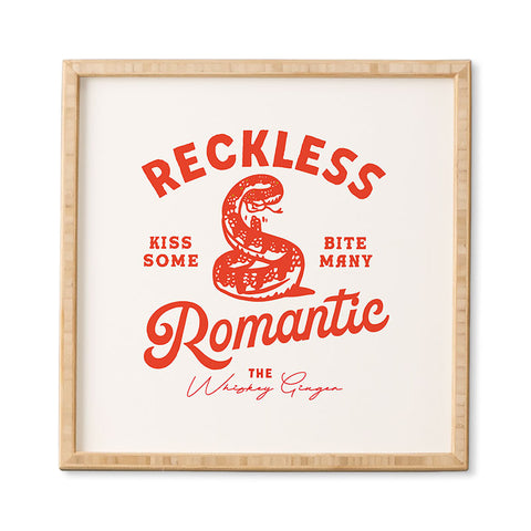 The Whiskey Ginger Reckless Romantic Kiss Some Bite Many Framed Wall Art