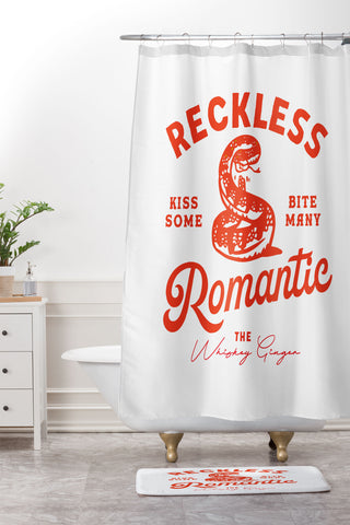 The Whiskey Ginger Reckless Romantic Kiss Some Bite Many Shower Curtain And Mat