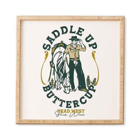 The Whiskey Ginger Saddle Up Buttercup Head West Framed Wall Art