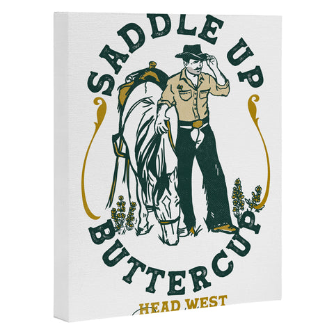 The Whiskey Ginger Saddle Up Buttercup Head West Art Canvas