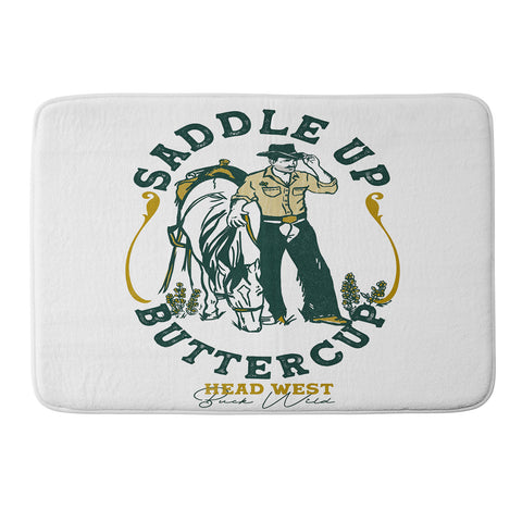 The Whiskey Ginger Saddle Up Buttercup Head West Memory Foam Bath Mat