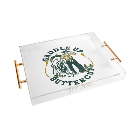 The Whiskey Ginger Saddle Up Buttercup Head West Acrylic Tray