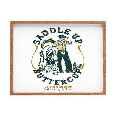 The Whiskey Ginger Saddle Up Buttercup Head West Rectangular Tray