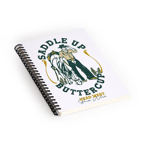 The Whiskey Ginger Saddle Up Buttercup Head West Spiral Notebook